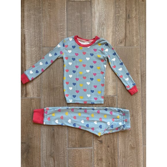 Mini Boden Hearts Glow In The Dark Pajamas Sz 5 - Picture 2 of 7